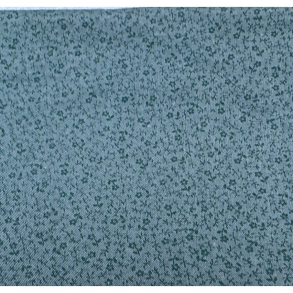 Green Floral Cotton Fabric 1/2 yard x 44" wide for Sewing Quilting Crafts